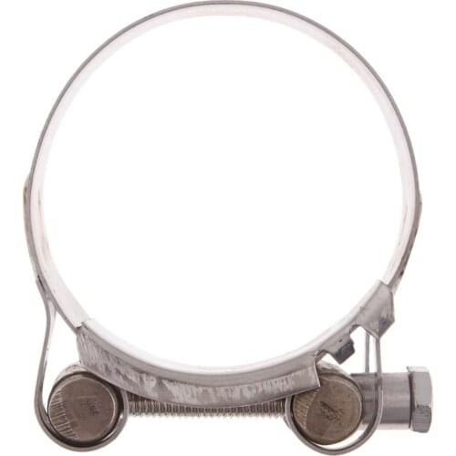 Silver Motorbike Exhaust Clamp Clip Stainless Steel Muffler Silencer Clamps 48-51mm/52-55mm