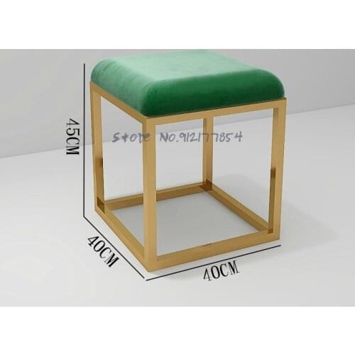 Nordic Light Luxury Small Stool Home Net Red Short Square Stool Ins Minimalist Lazy Creative Shoe Replacement Stool Footstool