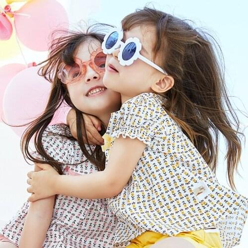 2020 New Children Flower Sunglasses Fashion Baby Sunflower Glasses Boys And Girls Kids Sun glasses Shades For Children