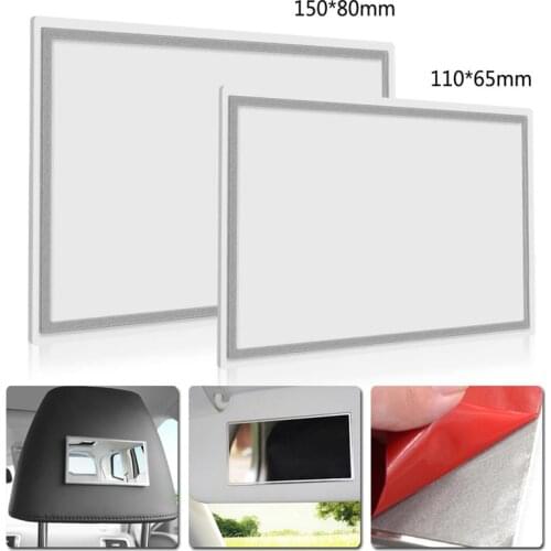 New Arrival 110*65mm Portable Fashion Car Makeup Mirror Car Interior Sun-Shading Stainless Steel Car HD Interior Mirrors #295486