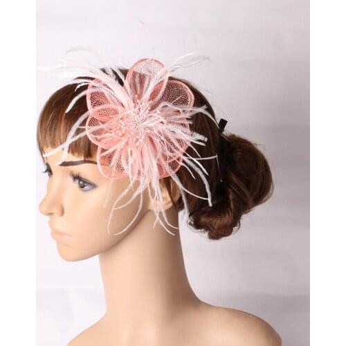 Occasion Fascinator Headpiece Feather Wedding Headwear Race Hair Accessories Ladies Millinery Church Hats Multiple Color MYQ120