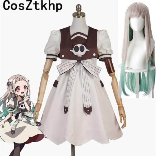 CosZtkhp Anime Jibaku Shounen Hanako kun Nene Yashiro Cosplay Costume Wig Women Dress for Halloween Party