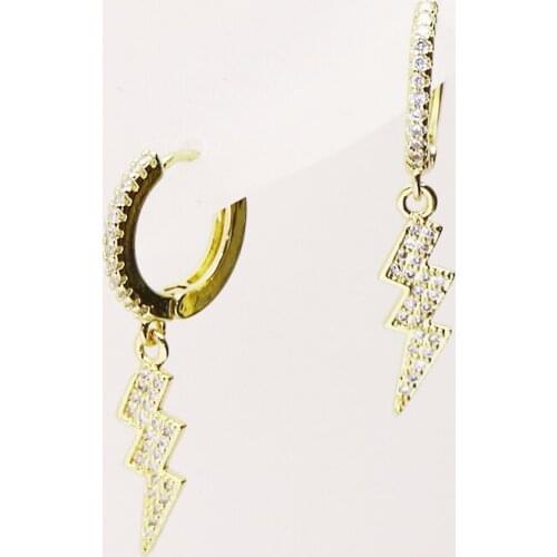 10 Pairs Fashion Gold Flash shape earrings Tiny earrings Women jewelry earrings women earrings Women jewelry gift 8254