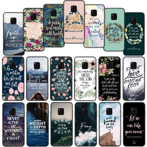 Bible verse Jesus Christ Soft Cover Case for Huawei Mate 30 20 Lite Y6 Y7 Pro P Smart Z Plus