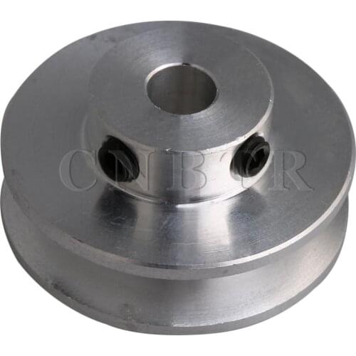 CNBTR 31x15x6MM Silver Alloy Single Groove 6MM Bore Step Pulley for PU Belt