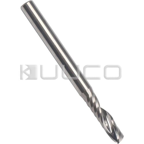 CNC Carbide Single Flute CNC Milling Tools 4 x 15MM Engraving Cutters Wood Carving Bits for Aluminum/Acrylic/Plastic etc