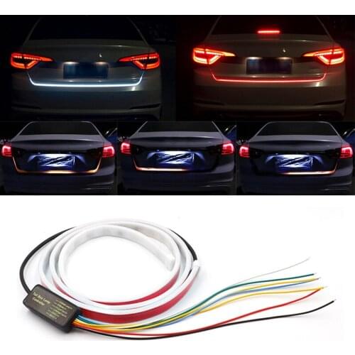 120cm/150cm Dynamic Streamer Floating Additional Stop Light LED Car Tail Trunk Tailgate Strip Dynamic Streamer Turn Signal Lamp