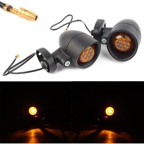 For Harley Cross Bones FLSTSB 2008-2011 & 2016 Dyna Fat Bob FXDF Low Rider FXD Retro Bullet Turn Signal Lights Indciator