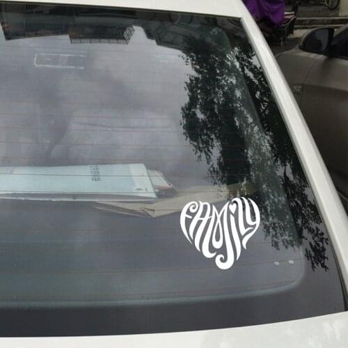 Creative Family Heart Vinyl Sticker Love Laugh Infinity Art Decal For Car Window / Laptop Decoration