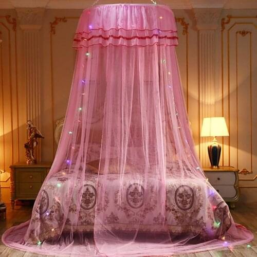 Princess Lace Kids Bedroom Canopy Mosquito Net Bed Cover Canopy For Kid Nursery Curtain Bedding Dome Tent Bed Accessories