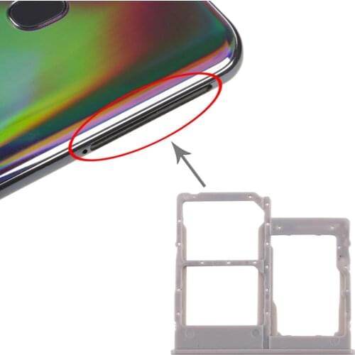 IPartsBuy SIM Card Tray + SIM Card Tray + Micro SD Card Tray for Galaxy A40