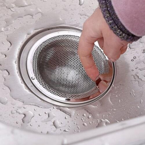 Stainless Steel Bathtub Hair Catcher Stopper Shower Drain Hole Filter Trap Kitchen Metal Sink Strainer Floor Drain Tool