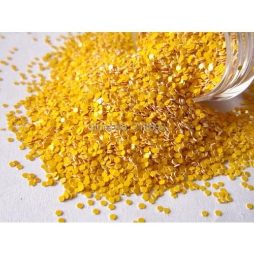 Orange Solvent Resistant Nail Glitter Hex for Nail Polish- Nail Art DIY Supplies