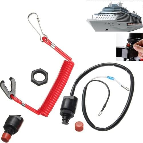 Outboard Cut Off Switch Safety Tether Lanyard Boat Motor Emergency Kill Stop Switch For Engine Protect For Yamaha /Tohatsu