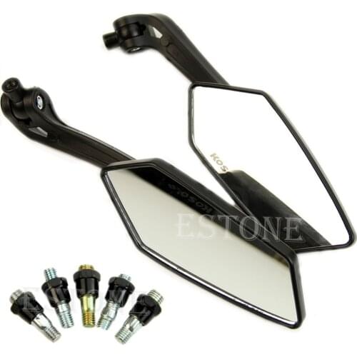 Universal Scooter Rearview Mirrors Pair Moped ATV Motorcycle Backup Mirror