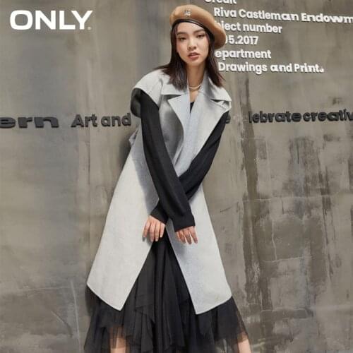 ONLY winter new woolen coat with wool suit collar women | 12034S003