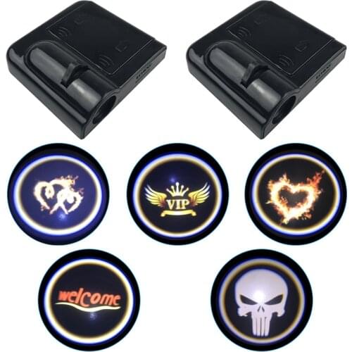 1PCS Wireless LED Car Door Welcome Laser Projector Logo Ghost Shadow Night Light Universal Car Styling Car Accessories Kits