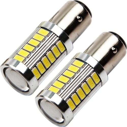 100PCS /Lot 1157 BAY15D PY21W 33smd Car Led Brake Lights Rear Lamp White Red 6000k Tail Signal Bulb Universal Dc 12V