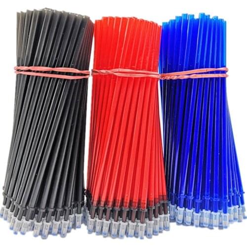 20 Pcs / Set 0.5 Mm Erasable Gel Pen Refill Red Blue Black Ink Pen Writing Replacement Stationery School Office Supplies