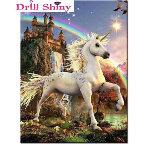 3D diy diamond embroidery animal unicorn icon diamond painting cross stitch castle picture mosaic pattern decoration DS4015