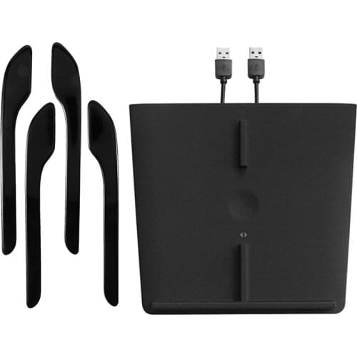 4x Car Door Handle Wrap Set Protector Stickers for Tesla Model 3 & 1set Car 10W Wireless Charger for Tesla Model 3