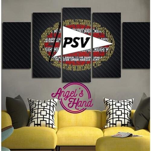5D Diy 5 panel Football team logo PSV diamond painting crystal spuare diamond embroidery diy crystal painting cross stitchsets