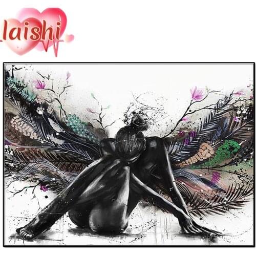 3D Diy Abstract graffiti angel, creative art Diamond Painting Diamond art crystal Mosaic Embroidery Painting New Year Gift