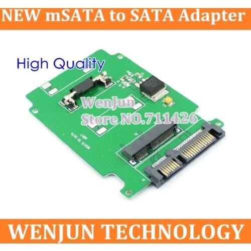 Free Shipping New mSATA to SATA Adapter for 2.5inch 2.5' SSD High Quality 10PCS