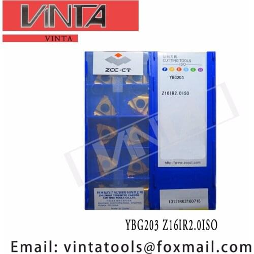Free shipping high quality 10pcs/lots YBG203 Z16IR2.0ISO cnc carbide threading inserts