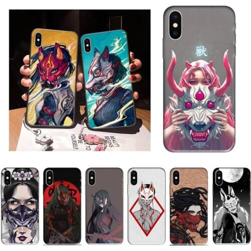 Zororong Masked demon girl Art Phone Case For iPhone 12 Mini 11 Pro XS Max X XR 7 8 Plus
