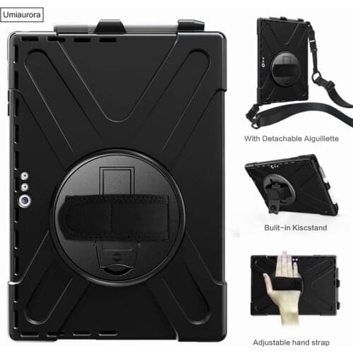 360 Rotating Hand Strap Kids Safe Shockproof Case for Microsoft Surface Pro 4 Pro 5 Pro 6 7 12.3" Surface Go 2 Pro X Cover Funda