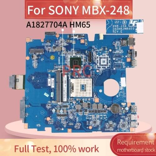 DA0HK2MB6E0 Laptop motherboard For SONY Vaio VPC-EJ VPCEJ MBX-248 HM65 Notebook Mainboard A1827704ADDR3