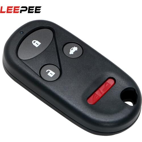LEEPEE 4 Button Remote Key Fob Case For Honda Accord CRV S2000 Civic Odyssey Car Key Shell Car Accessories Car-styling