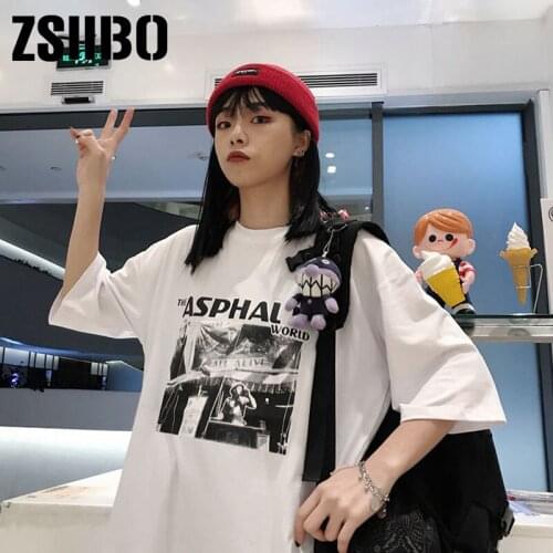 Harajuku style Y2K print T-shirt women Summer tee tops Goth Kawaii рубашка женская shirt clothes clothing top E-Girl Cotton TEE