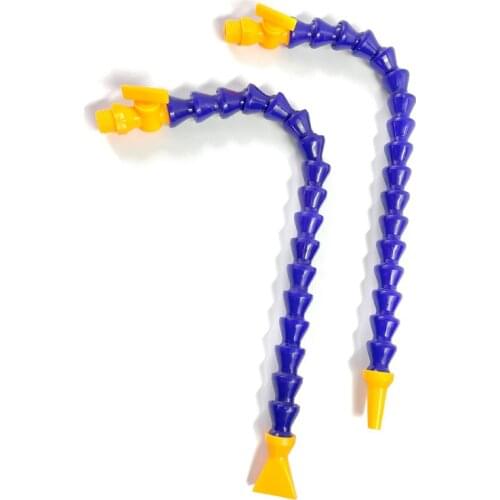 1/2 3/8 1/4'' 300mm 400mm Plastic Flexible Water Oil Coolant Tube Hose with Round Flat Nozzle for CNC Milling Lathe Cooling Pipe