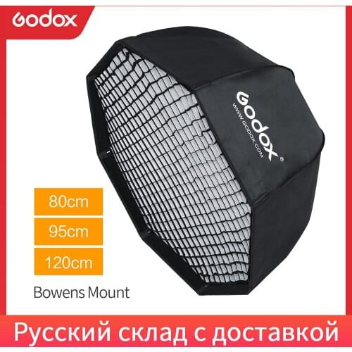 Godox SB-UE 120cm 47" Portable Octagonal Umbrella Softbox with Honeycomb Grid for Bowens Mount Studio Flash Softbox