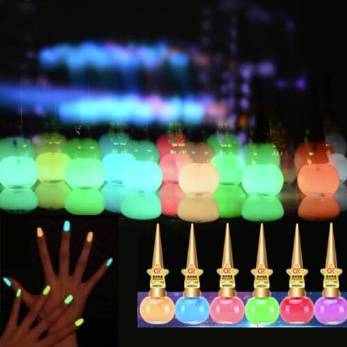 Luminous Nail Polish Light Nail Art Natural Environmental Ingredients Matte Colorful Fluorescent Nail DIY Nail Art Decoration
