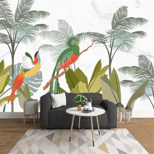 Milofi Custom 3D Wallpaper Mural Medieval Tropical Rainforest Plant Landscape Living Room Bedroom Background Wall Decoration Pai