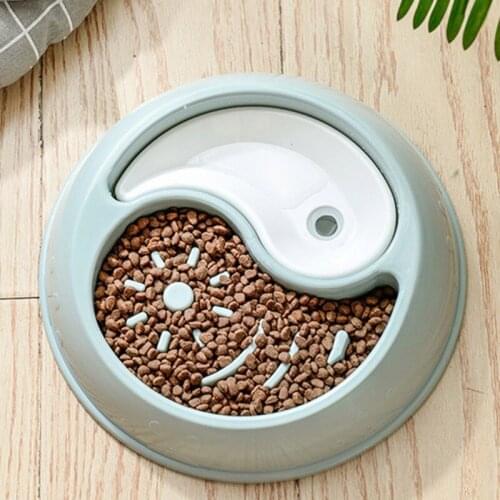 Pet Dog Bowl Slow Feeder Plastic Anti Choking Puppy Cat Eating Dish Bowl Anti-Gulping Food Plate Cat Pets Feeder Dog Bowls