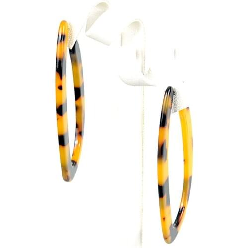 Fashion Tortoise Leopard Acetic Acid Geometric Brides Statement Long Drop Earring For Women Party Wedding Jewelry