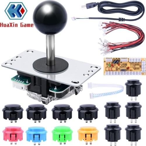 Arcade Game DIY Parts kit with Classic Competition 5Pin Stick For Arcade Joystick Games Parts Mame Jamma ,PC and Raspberry Pi