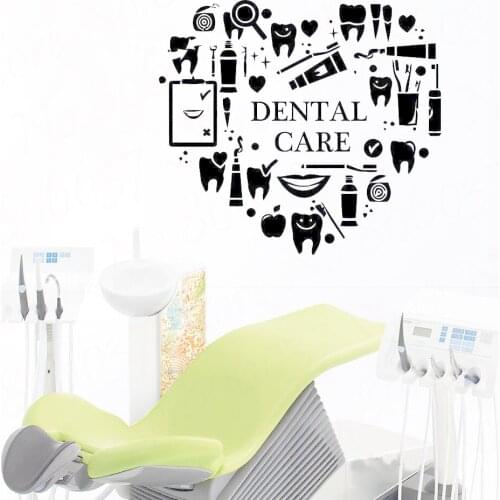 Dental Clinic Wall Decal Dentist Wall Art Stickers Decals Dental Wall Stickers Teeth clinic Removable Tooth Decor WL1869
