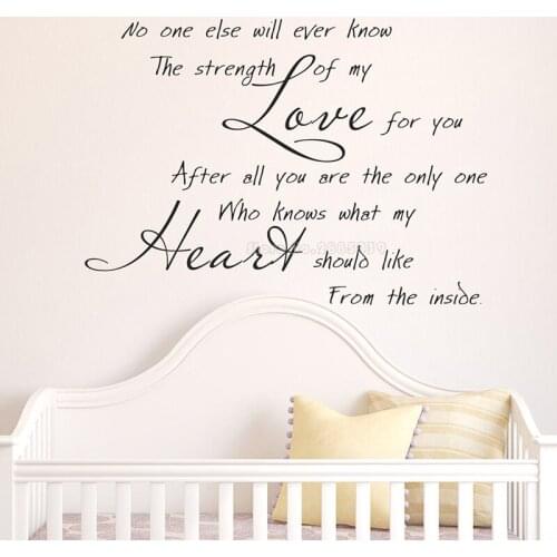 No One Else Will Ever Know Wall Stickers English Wall Quotes Vinyl Home Decor Living Room Decals Lettering Decorative LL2636