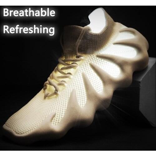 2021 New Mens And Womens Shoes Sports Casual Shoes Breathable Mesh Socks Mens Shoes Ins Daddy Mens Tide Shoes Running Shoes