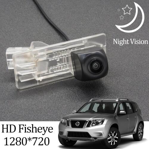 Owtosin HD 720P Fisheye Rear View Camera For Nissan Terrano III 2013 2014 2015 2016 2017 2018 2019 Car Vehicle Reverse Monitor