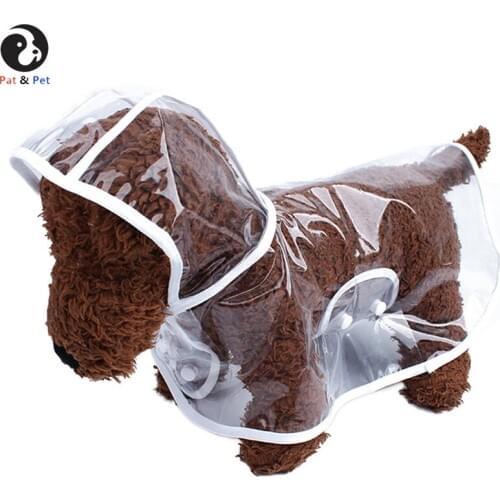 Pet Raincoat Small Dog Waterproof Puppy Raincoat Coat Transparent Pet Dog Rainwear Clothes For Small Dogs/Cats
