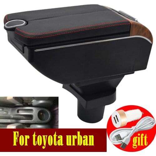 For toyota urban cruiser armrest box Double doors open 7USB Centre Console Storage Box Arm Rest