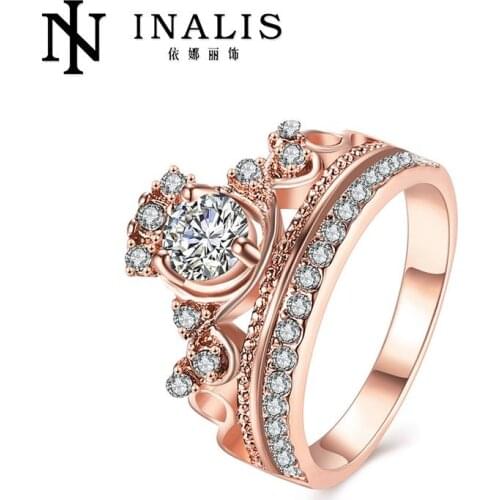 R678-B Wholesale High Quality Nickle Free Antiallergic New Fashion Jewelry GoldPlated Ring