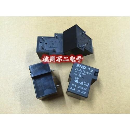 Relay ZD4115-S-A 12VDC 30A 4 feet normally open T90 HF / JQX-15F