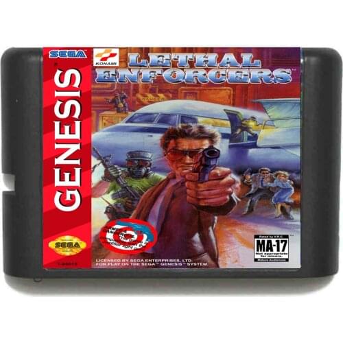 Lethal Enforcers NTSC-USA 16 bit MD Game Card For Sega Mega Drive For Genesis